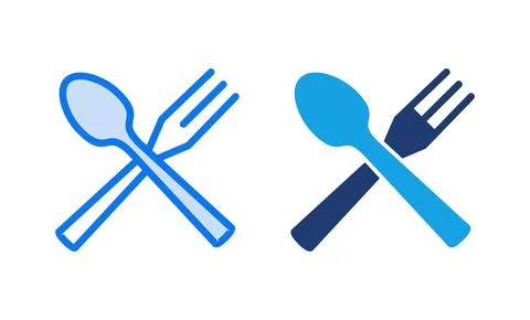 Spoon and fork icon vector illustration. spoon, fork and knife icon vector... Stock Illustration