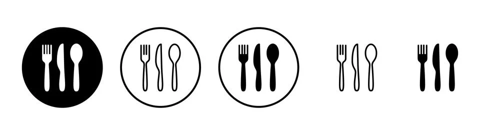 Spoon and fork icon vector. spoon, fork and knife icon vector. restaurant s.. Stock Illustration
