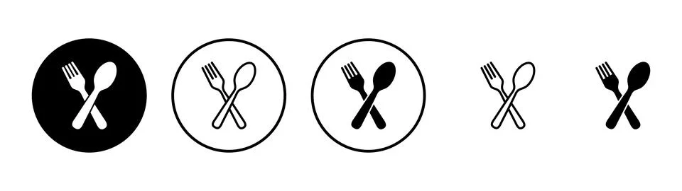 Spoon and fork icon vector. spoon, fork and knife icon vector. restaurant s.. Stock Illustration
