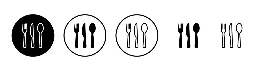 Spoon and fork icon vector. spoon, fork and knife icon vector. restaurant s.. Stock Illustration