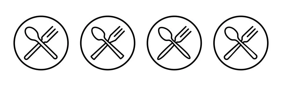 Spoon and fork icon vector illustration. spoon, fork and knife icon vector... 스톡 일러스트