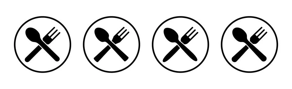 Spoon and fork icon vector illustration. spoon, fork and knife icon vector... 스톡 일러스트