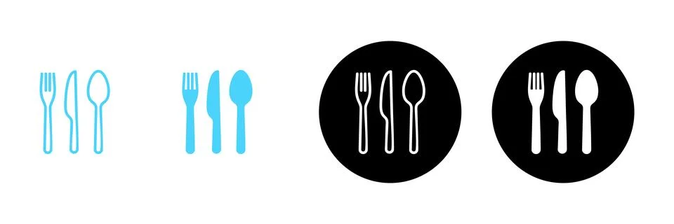 Spoon and fork icon vector. spoon, fork and knife icon vector. restaurant s.. 스톡 일러스트