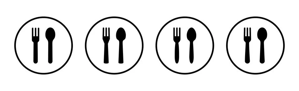 Spoon and fork icon vector illustration. spoon, fork and knife icon vector... 스톡 일러스트