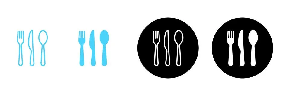 Spoon and fork icon vector. spoon, fork and knife icon vector. restaurant s.. 스톡 일러스트