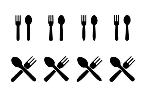 Spoon and fork icon vector illustration. spoon, fork and knife icon vector... 스톡 일러스트