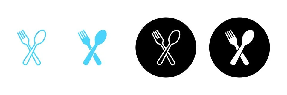 Spoon and fork icon vector. spoon, fork and knife icon vector. restaurant s.. Stock Illustration