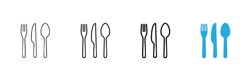 Spoon and fork icon vector. spoon, fork and knife icon vector. restaurant s.. Stock Illustration