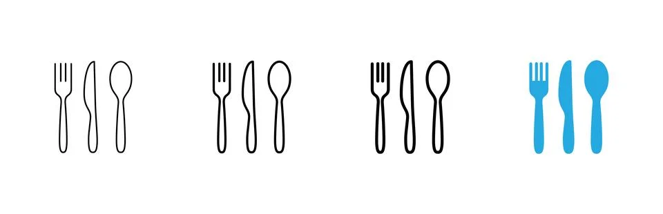 Spoon and fork icon vector. spoon, fork and knife icon vector. restaurant s.. 스톡 일러스트