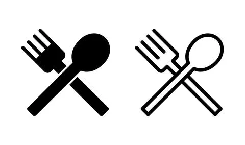 Spoon and fork icon vector. restaurant icon Stock Illustration