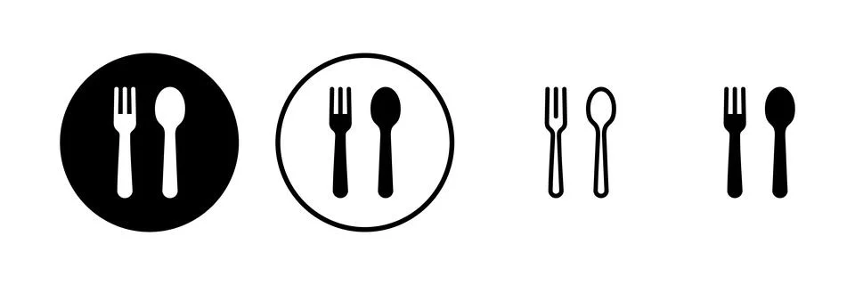 Spoon and fork icon vector illustration. spoon, fork and knife icon vector... Illustrazione stock