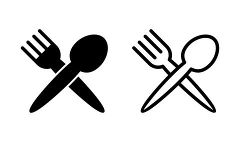 Spoon and fork icon vector. restaurant icon イラスト素材