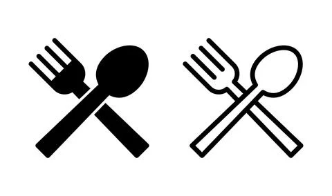 Spoon and fork icon vector. restaurant icon Stock-Illustration