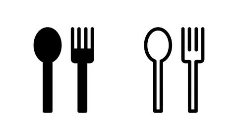 Spoon and fork icon vector. restaurant icon Stock Illustration
