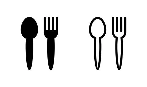 Spoon and fork icon vector. restaurant icon Stock Illustration