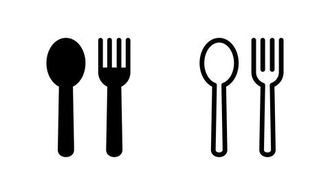 Spoon and fork icon vector. restaurant icon Stock Illustration