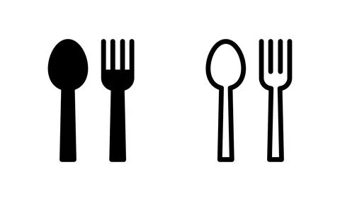 Spoon and fork icon vector. restaurant icon Stockillustratie