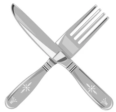 Spoon and fork Stock Illustration