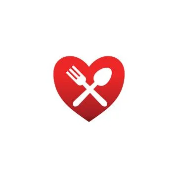 Spoon and fork logo design template Stock Illustration