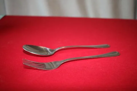 Spoon and fork Stock Photos