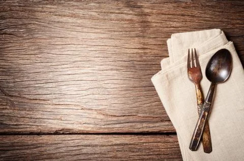 Spoon and fork Stock Photos