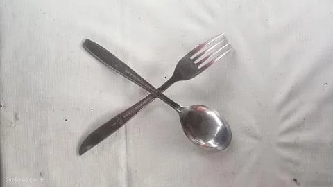 Spoon and fork Stock Photos
