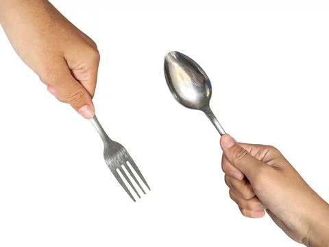 Spoon and fork Stock Photos