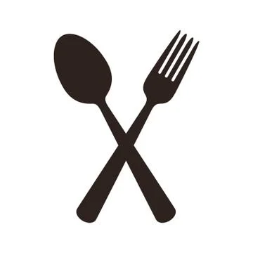Spoon and fork sign Stock Illustration