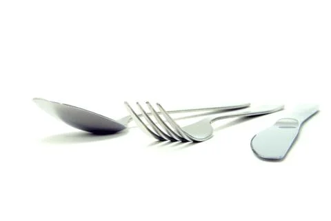 Spoon and knife Foto stock