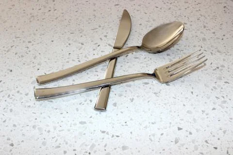 Spoon and knife Stock-Fotos
