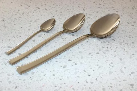 Spoon and knife Foto stock