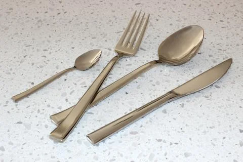 Spoon and knife Stock-Fotos