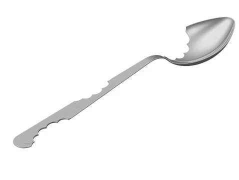 Spoon with bite marks 스톡 일러스트