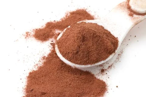 Spoon of cocoa Stock Photos