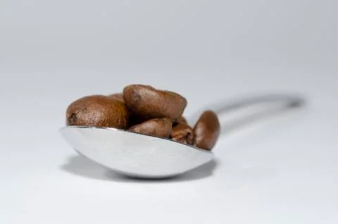 Spoon with Coffee Beans. Stock-Fotos