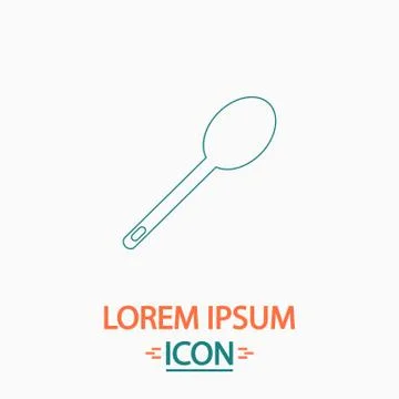 Spoon computer symbol Stock Illustration