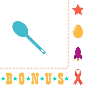 Spoon computer symbol Stock Illustration