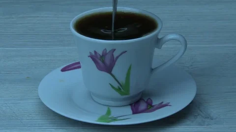 Spoon in cup with instant coffee 스톡 동영상 81089700