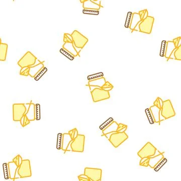 Spoon with delicious peanut butter vector seamless pattern Illustrazione stock