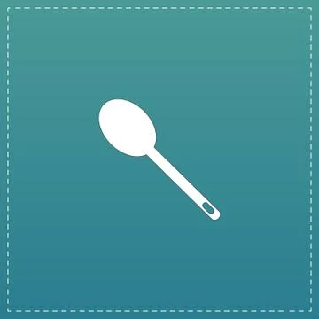 Spoon flat icon Stock Illustration