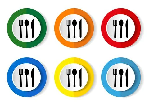 Spoon, fork and knife icon vector for web, computer and mobile app Stock Illustration