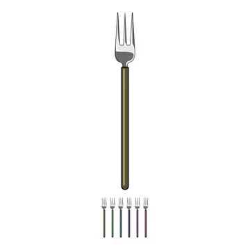 Spoon fork cartoon vector graphic Stock Illustration