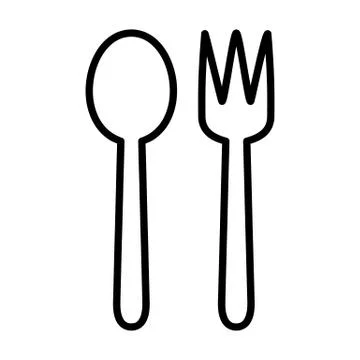 Spoon &amp; Fork Icon Stock-Illustration