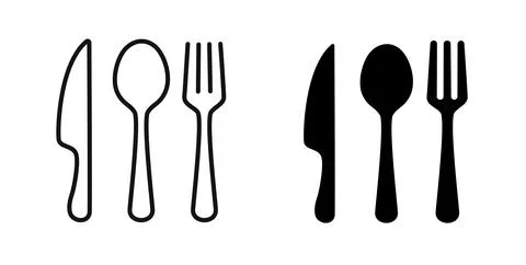 Spoon, fork, knife. Cooking logo Stock Illustration