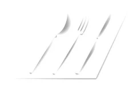 Spoon, fork, knife Stock Illustration