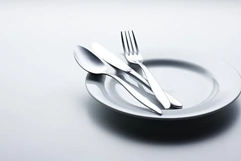 Spoon Fork Knife Plate Stock Photos