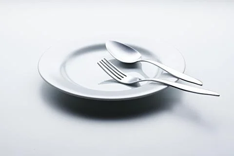 Spoon Fork Knife Plate Stock Photos