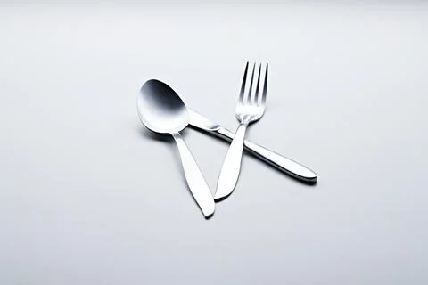 Spoon Fork Knife Plate Stock Photos
