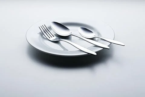 Spoon Fork Knife Plate Stock Photos