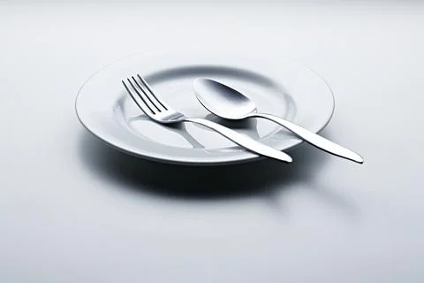 Spoon Fork Knife Plate Stock Photos